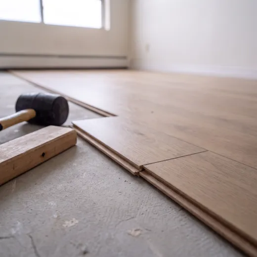 Close-up illustration of tight oak plank flooring seams